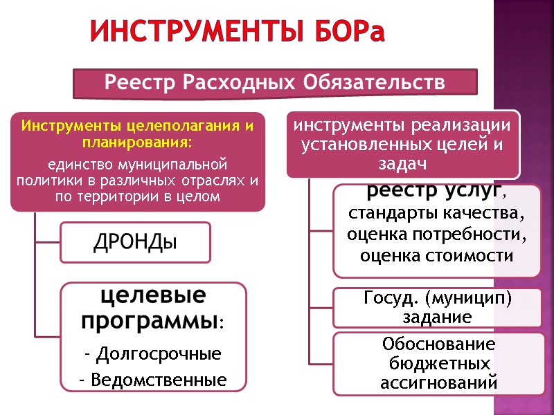 Инструменты БОРа Реестр Расходных Обязательств